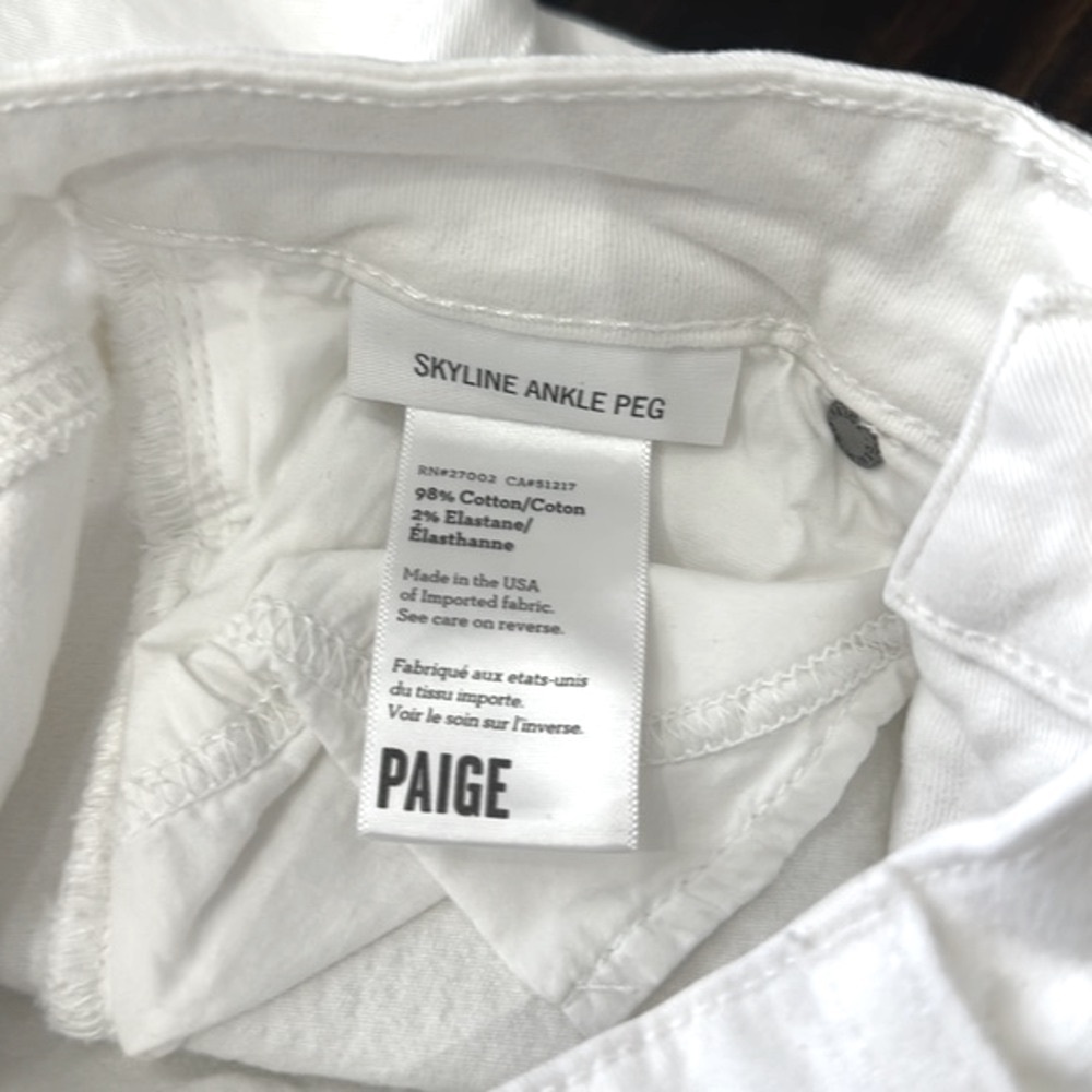 Skyline Ankle Peg Mid-Rise White Skinny Jeans - Picture 6 of 6